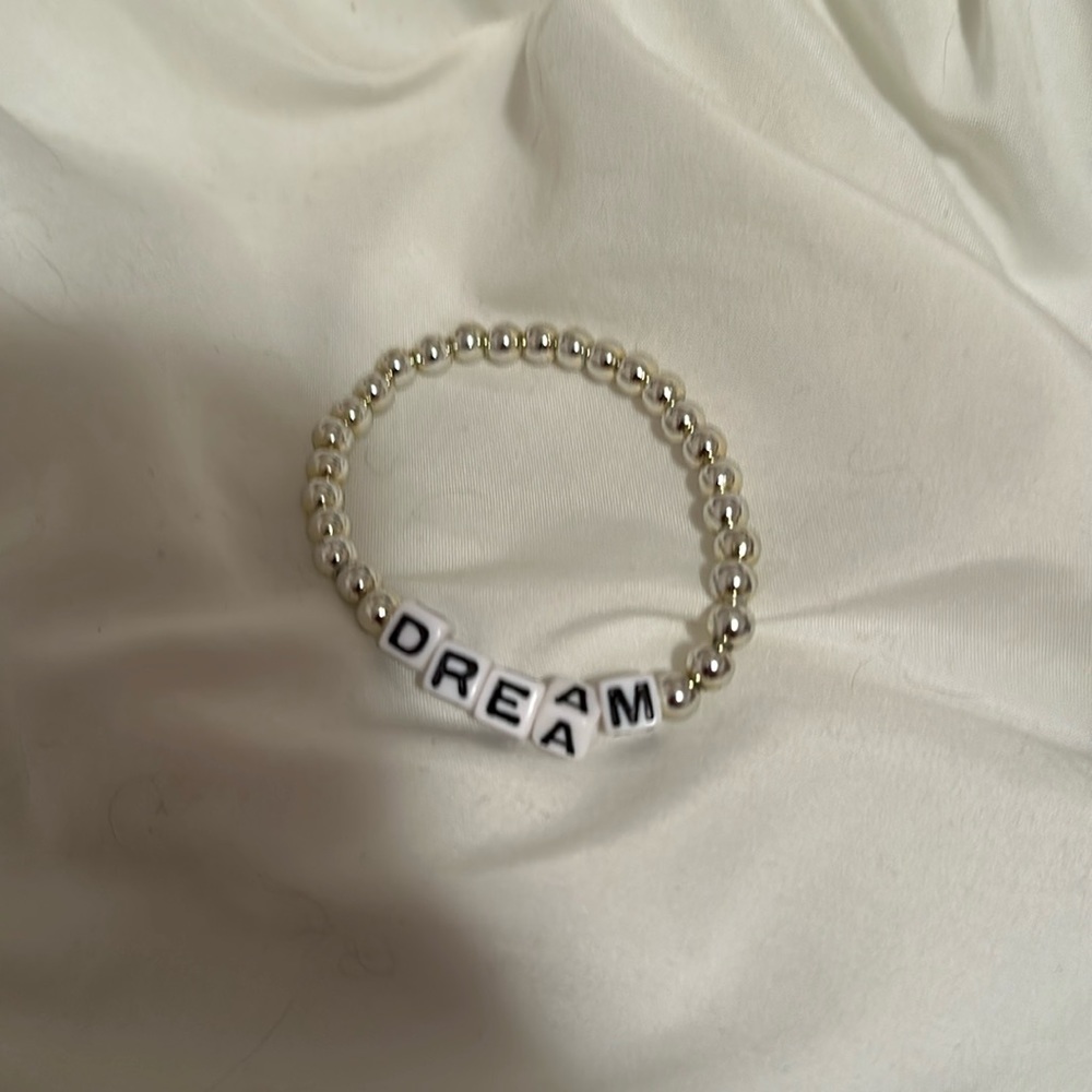 Dream beaded silver bracelet.